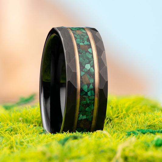 The Apex - Men's Malachite Ring