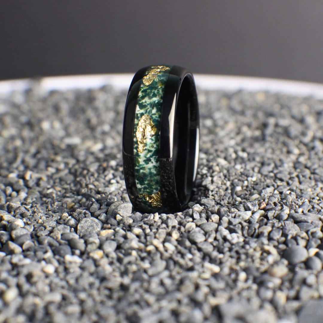 Men's Moss Agate Ring