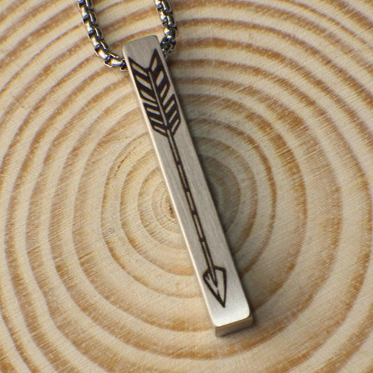Arrow Necklace, Custom Necklace for Men, Personalized Arrow Necklace, Nature Necklace, Pendant Necklace, Necklace for Men, Gift for him