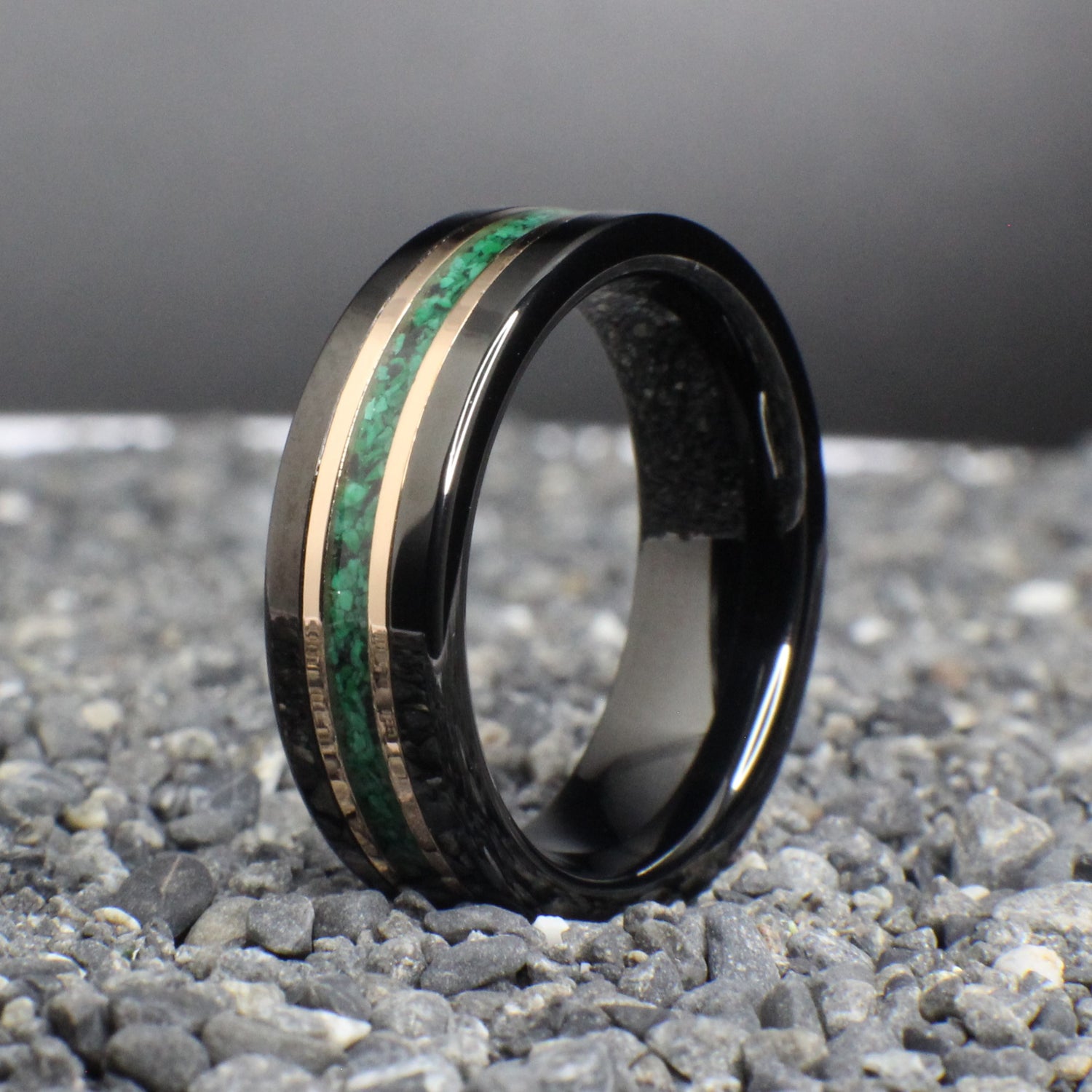 Malachite Rings