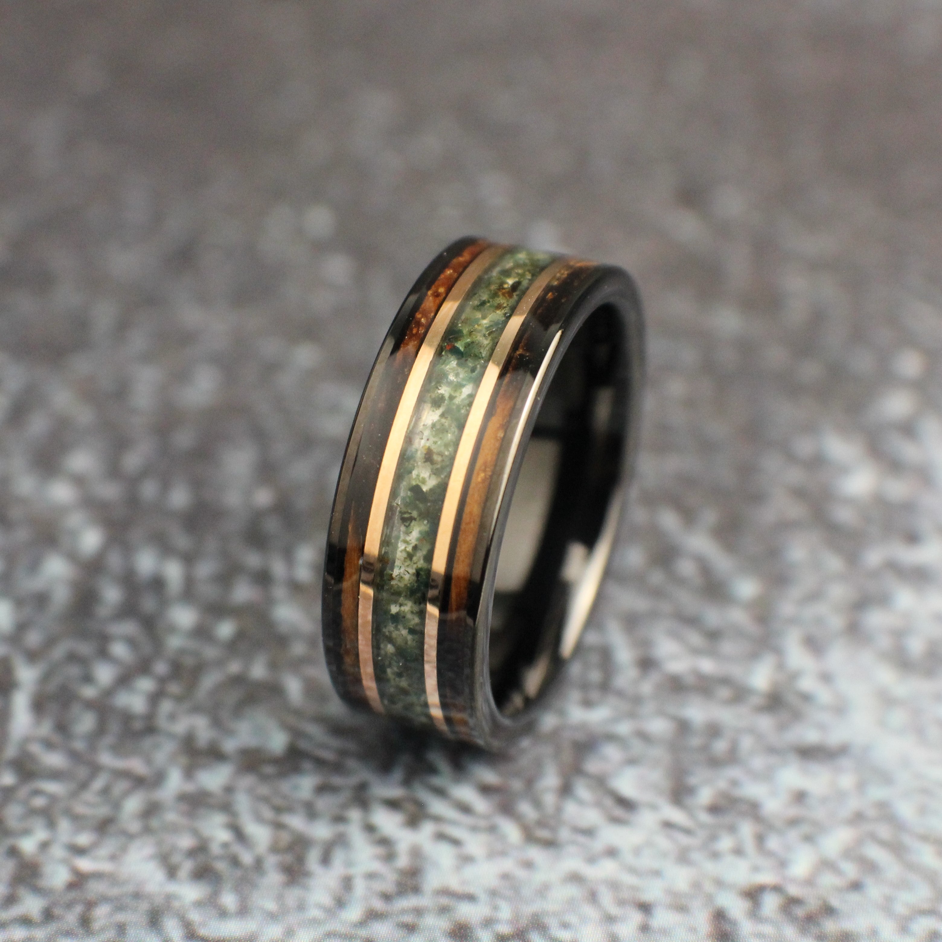 Moss Agate Wedding Rings – GoodRings