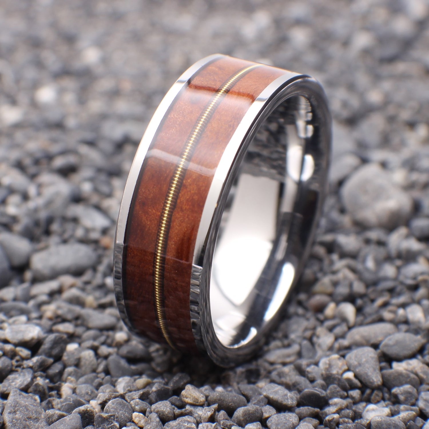 Silver Tungsten Rings