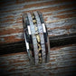 Elk Antler Wedding Ring with Gold Leaf Center Line