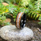Antler and Whiskey Barrel Wood Ring