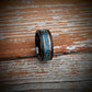 Hammered Tungsten Ring with Turquoise