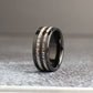 Antler and Fishing Line Wedding Band, Antler Ring, Fishing Ring, Men's Wedding Band