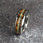 Moss Agate Wedding Band