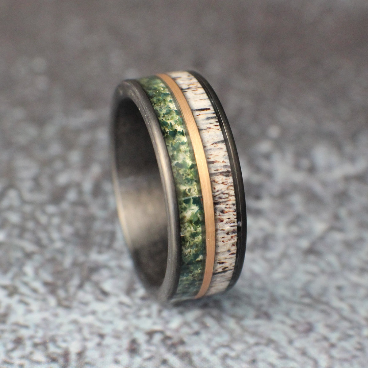 Rose gold men's ring