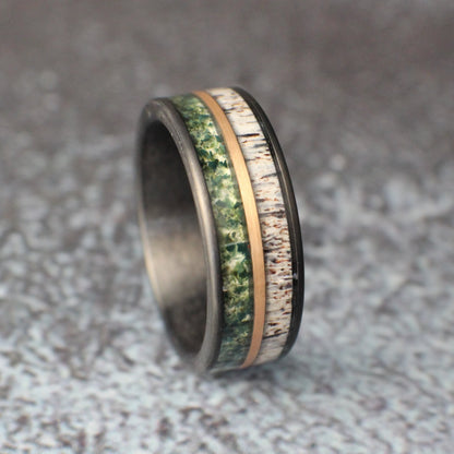 Rose gold men's ring