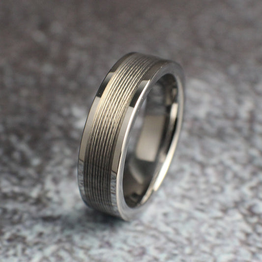 Fishing line wedding ring