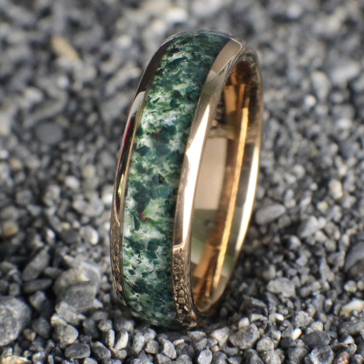Moss Agate Promise Ring