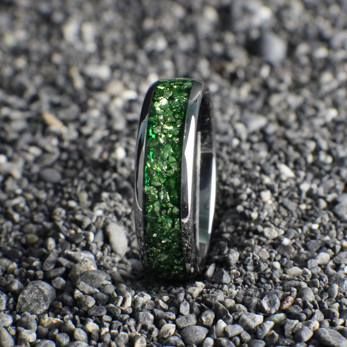 Emerald Wedding Band