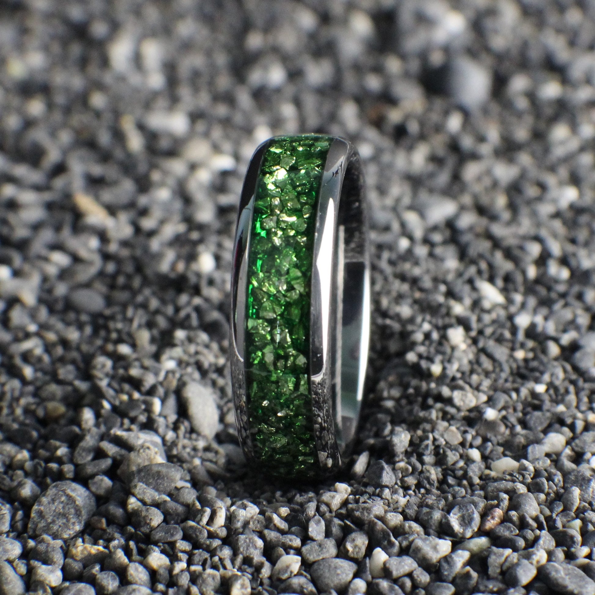 Emerald Wedding Band