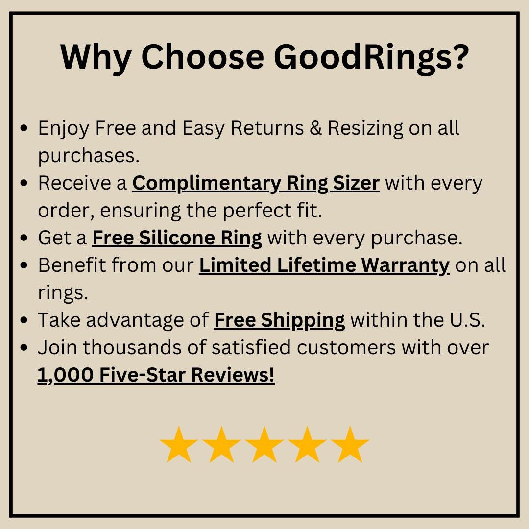 Over 1,000 five star reviews for mens wedding rings