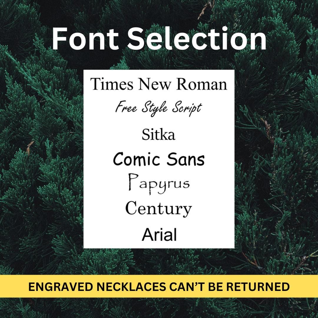 Font choice for GoodRings Engraving