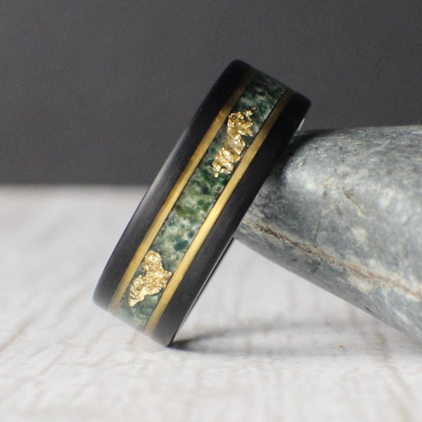 The Fern Canyon - Men's Moss Agate Ring – GoodRings