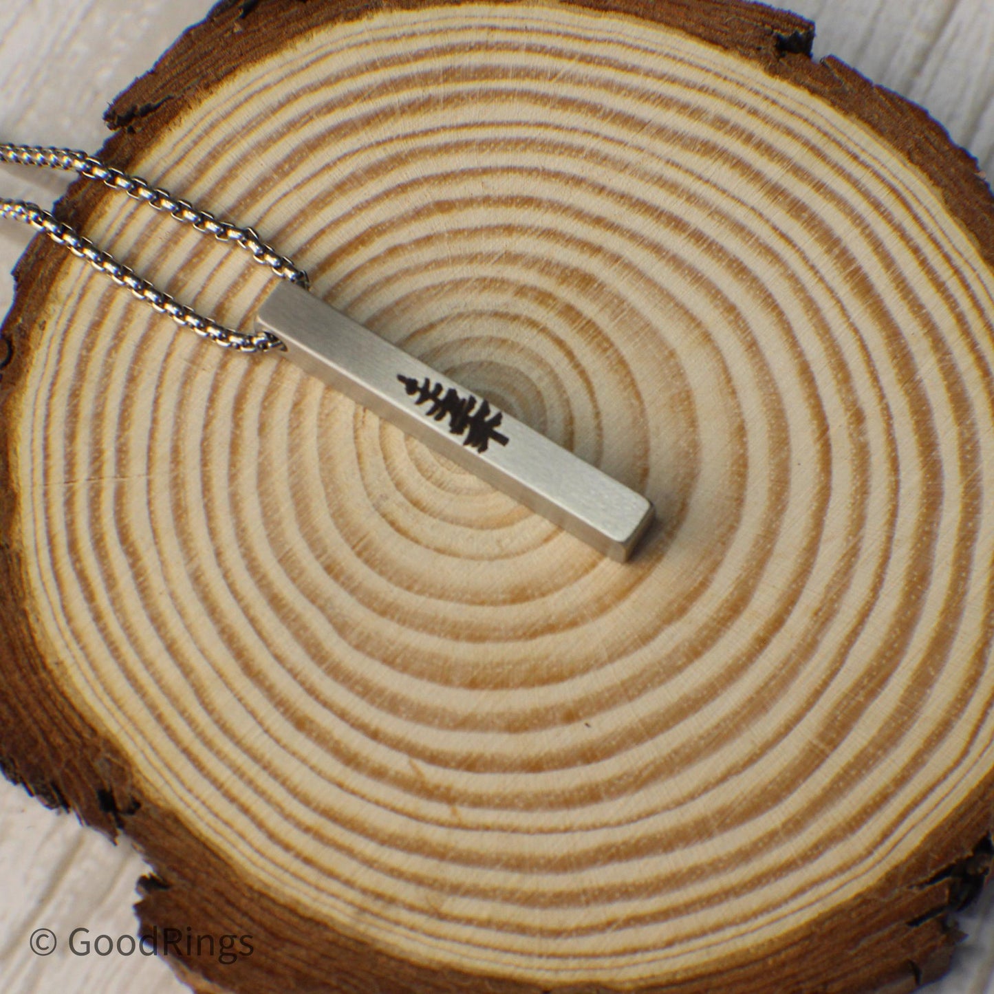 Personalized Tree Necklace, Fir Tree Necklace, Men's Necklace, Customized Men's Necklace, Custom Pendant Necklace, Necklace Gift for Him