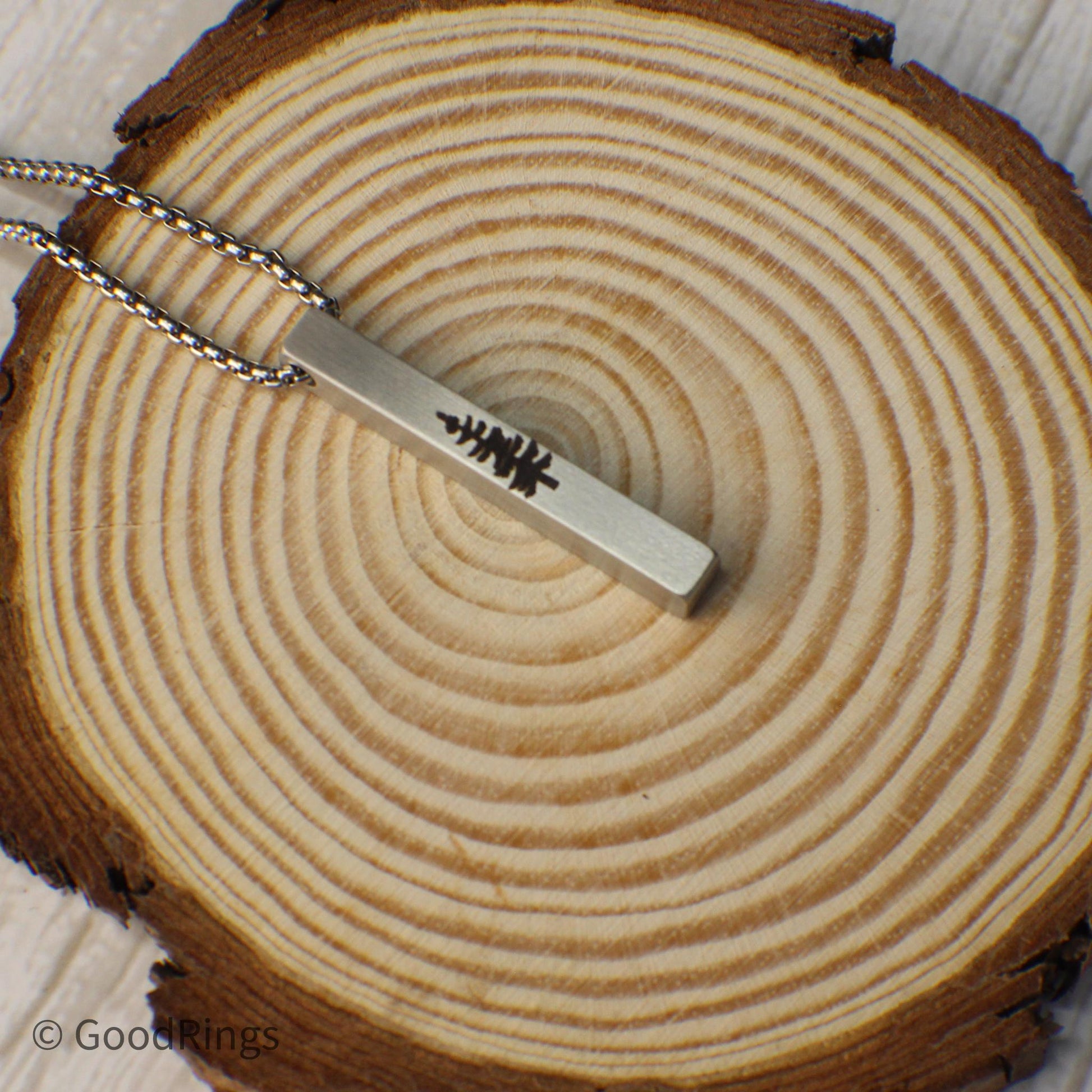 Personalized Tree Necklace, Fir Tree Necklace, Men's Necklace, Customized Men's Necklace, Custom Pendant Necklace, Necklace Gift for Him