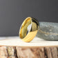 18K Gold Tungsten Ring – Domed Wedding Band in 4mm, 6mm, or 8mm, Matching Gold Bands, Men’s or Women’s Comfort Fit Ring, Polished Finish