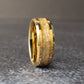 Men's Gold Wedding Ring | Tungsten Ring with Gold Leaf | Unique Wedding Band