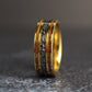 Gold Meteorite Wedding Band | Meteorite Wedding Ring | Gold Rings | Whiskey Barrel Jewelry