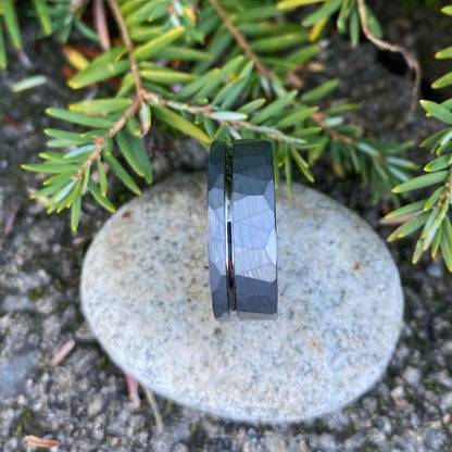 Hammered Tungsten Men's Wedding Ring - GoodRingsUSA