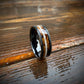 Profile view of a men's whiskey barrel ring