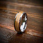 Guitar String and Whiskey Barrel Tungsten Wedding Ring