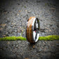 Guitar String and Whiskey Barrel Tungsten Wedding Ring