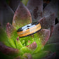 Guitar String and Whiskey Barrel Black Ceramic Wedding Ring - GoodRingsUSA