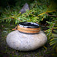 Guitar String and Whiskey Barrel Black Ceramic Wedding Ring - GoodRingsUSA