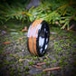 Guitar String and Whiskey Barrel Black Ceramic Wedding Ring - GoodRingsUSA