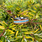 Whiskey Barrel Ring with Antler and Turquoise