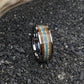 Whiskey Barrel Ring with Antler and Turquoise