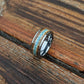 Whiskey Barrel Ring with Antler and Turquoise