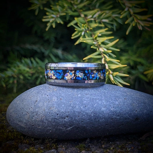 Opal and Gold Leaf Galaxy Ring