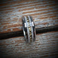 Elk Antler Wedding Ring with Gold Leaf Center Line