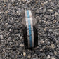 Antler Ring with Turquoise in a Hammered Tungsten Core, Turquoise Ring