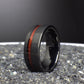 Red Fishing Line Ring, Male Wedding Band, Fishing band for men, Red Wedding Ring