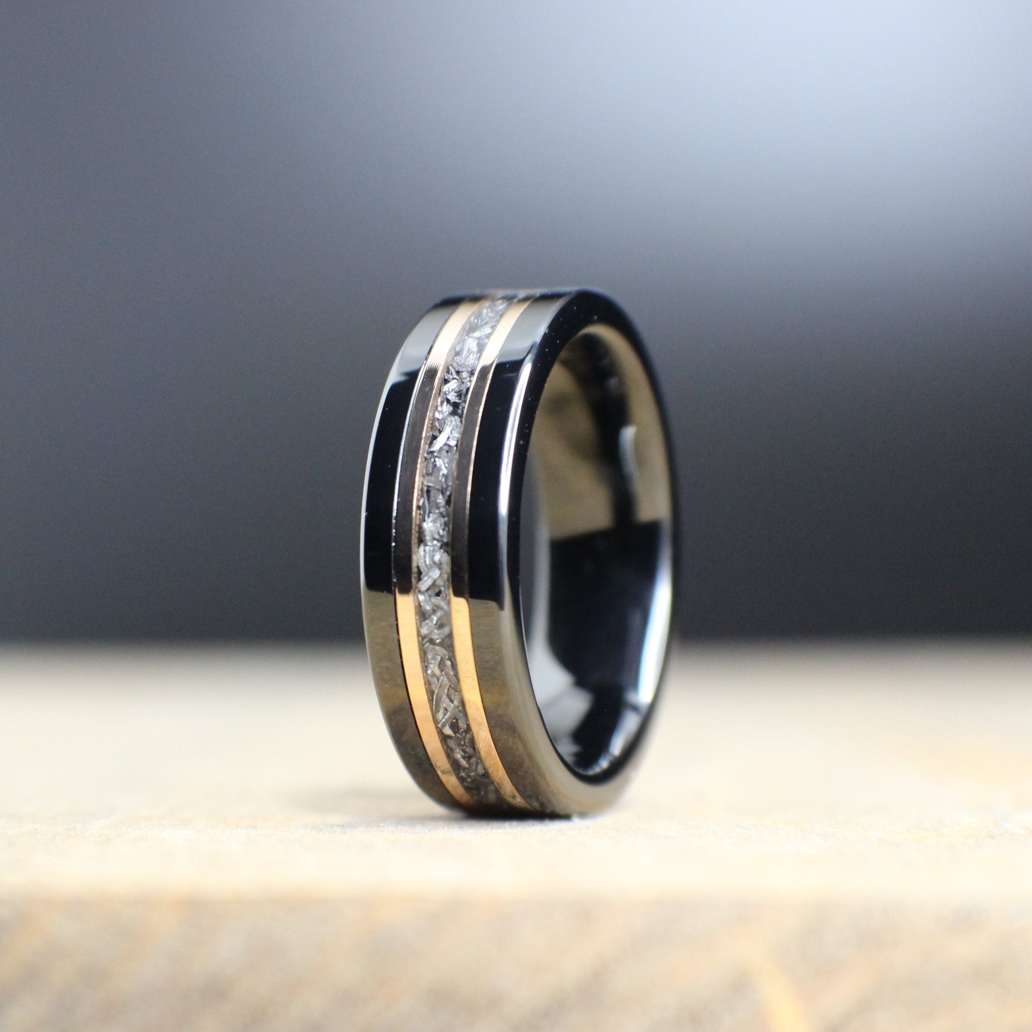 Ceres Rings The Ceres - 6mm Meteorite Ring – GoodRings