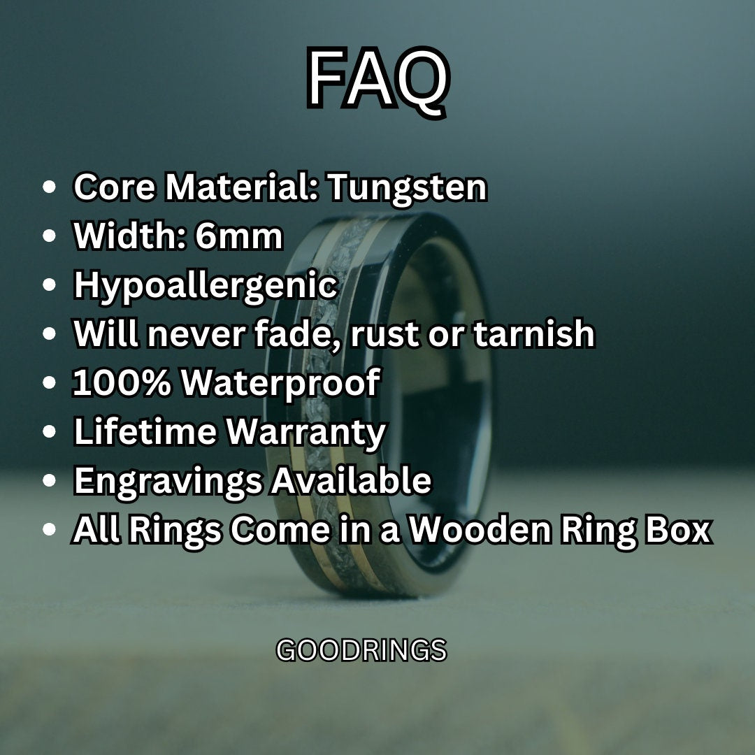 Ceres Rings The Ceres - 6mm Meteorite Ring – GoodRings