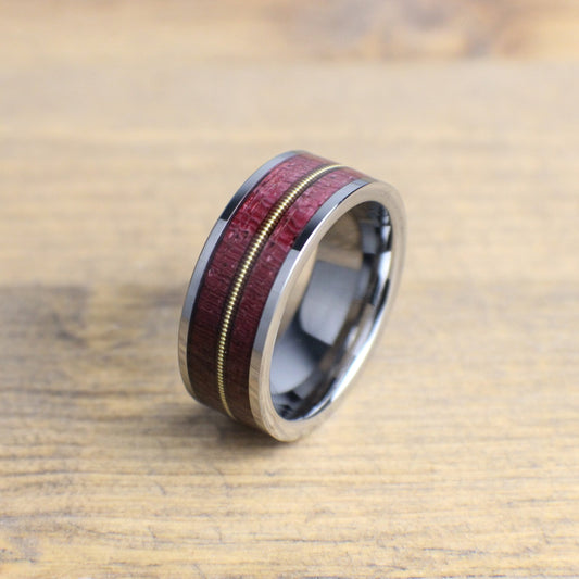 Purple heart wooden ring