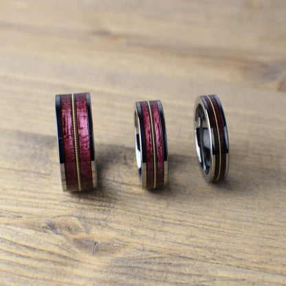 Guitar string rings in sizes 8mm, 6mm, and 4mm