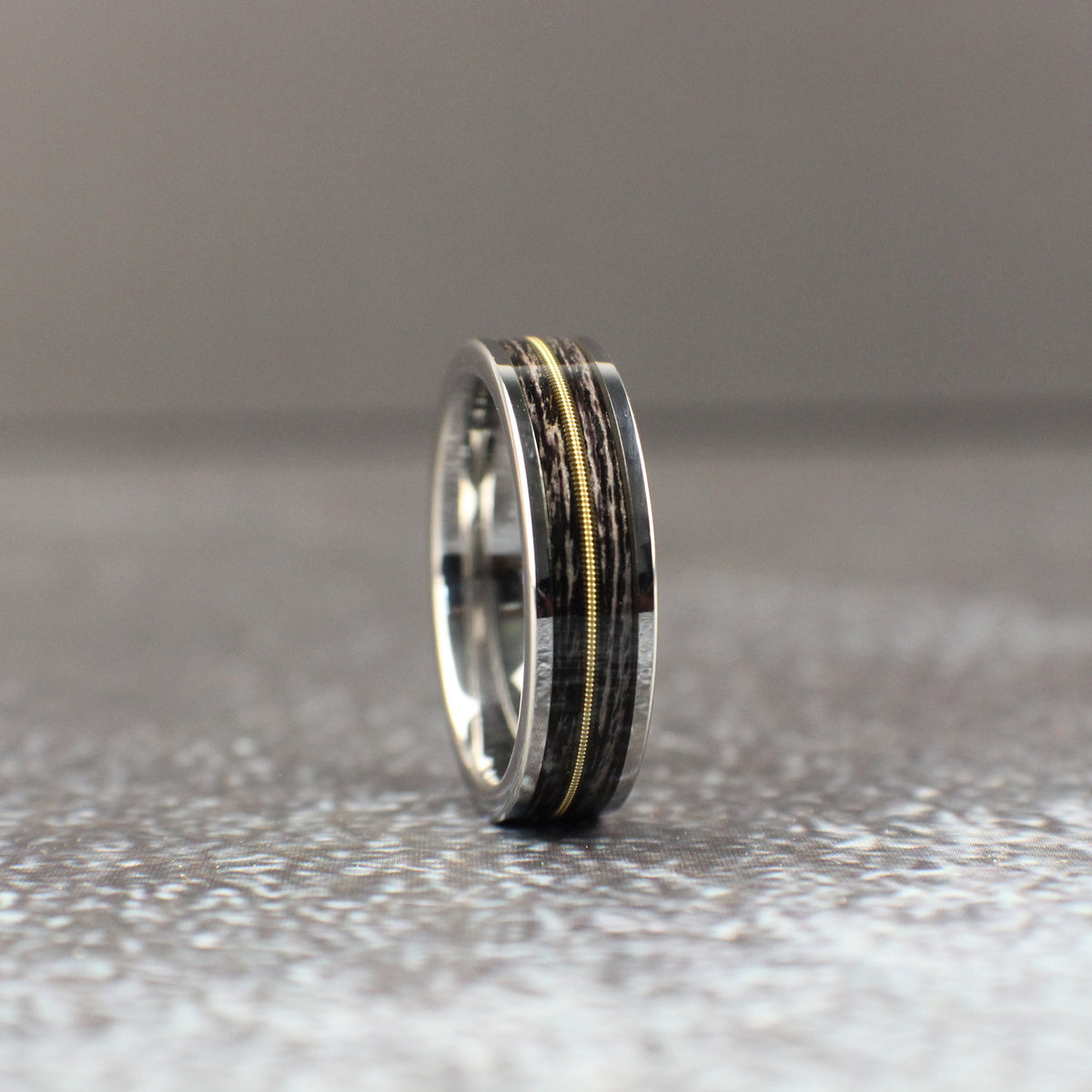 Guitar string wedding band
