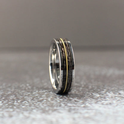 Guitar string wedding band
